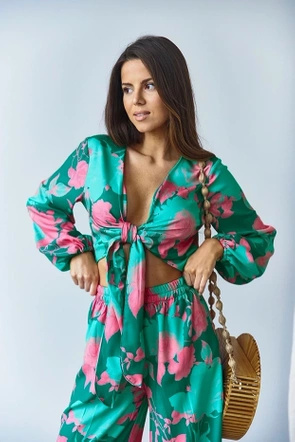 Letni komplet damski zielony