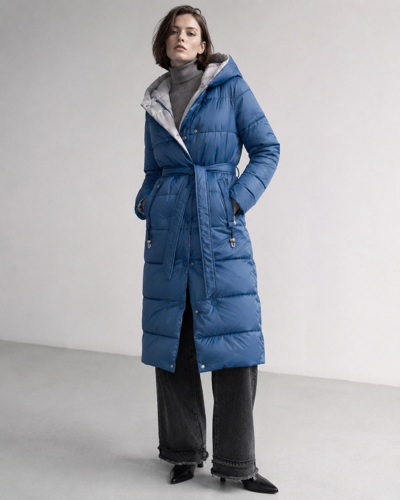 LANGE JACKE MIT HAUBE SCHWARZ (PM7231)