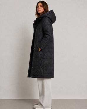 LANGE JACKE MIT HAUBE SCHWARZ (PM7231)