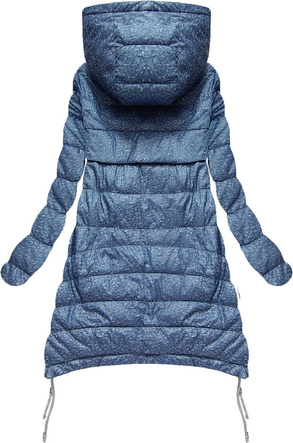 STEPPJACKE MIT KAPUZE BLAU-WEIß (1710BIG)