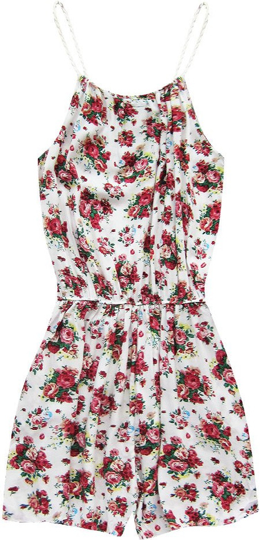 KURZ OVERALL GEBLÜMT WEIß (9938)