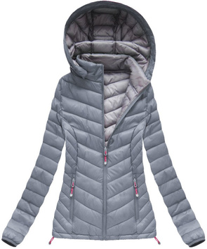 STEPPJACKE MIT KAPUZE GRAU (21742)
