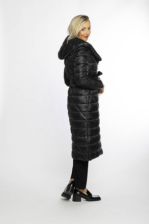 Kurtka damska z nieodpinanym kapturem czarna