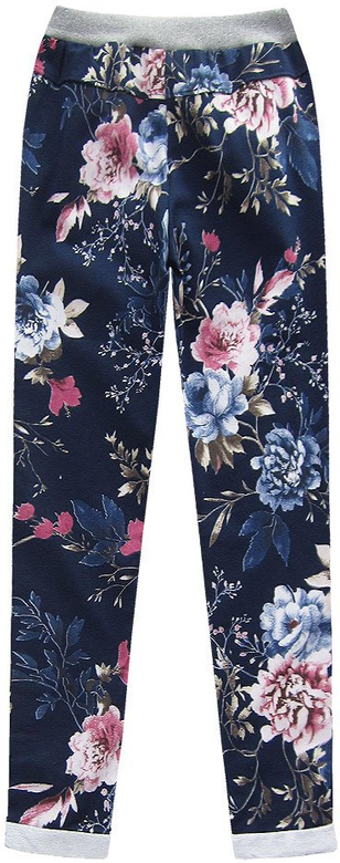 GEBLÜMT BAUMWOLLE HOSE MARINEBLAU (9620/1)