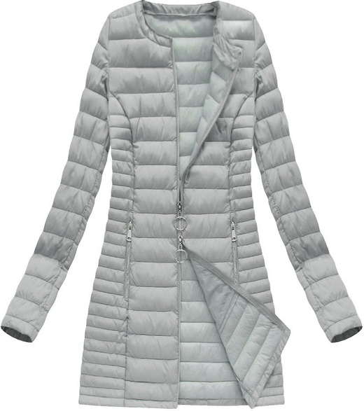 LONG STEPPJACKE GRAU (21819)