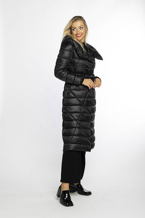 Kurtka damska z nieodpinanym kapturem czarna