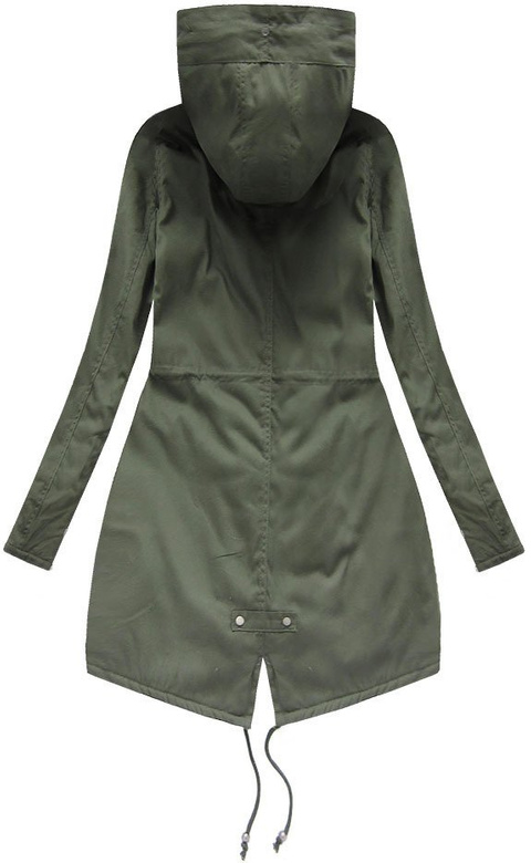 COTTON JACKET WITH FUR KHAKI-POWDER PINK (K725)