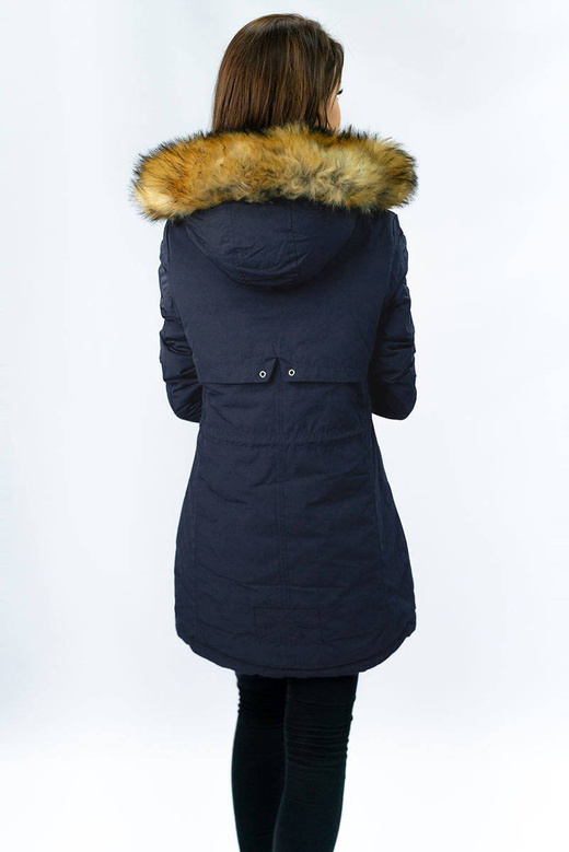 REVERSIBLE HOODED JACKET NAVY BLUE-GREY (W213)