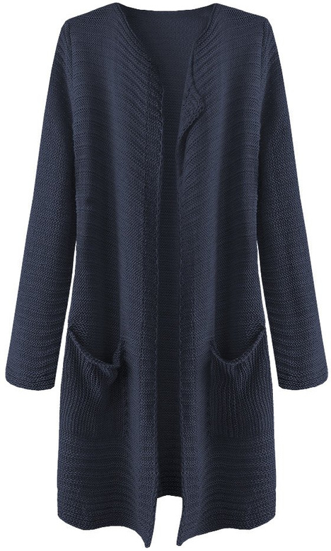 OPENWORK JUMPER WITH POCKETS NAVY BLUE (227ART)