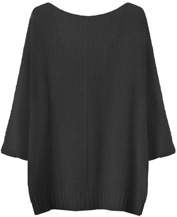 KURZ SPITZEN DETAILS PULLOVER SCHWARZ (281ART)