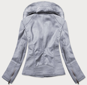 WILDLEDER BIKERJACKE MIT FELL BESENHEIDE (6501)