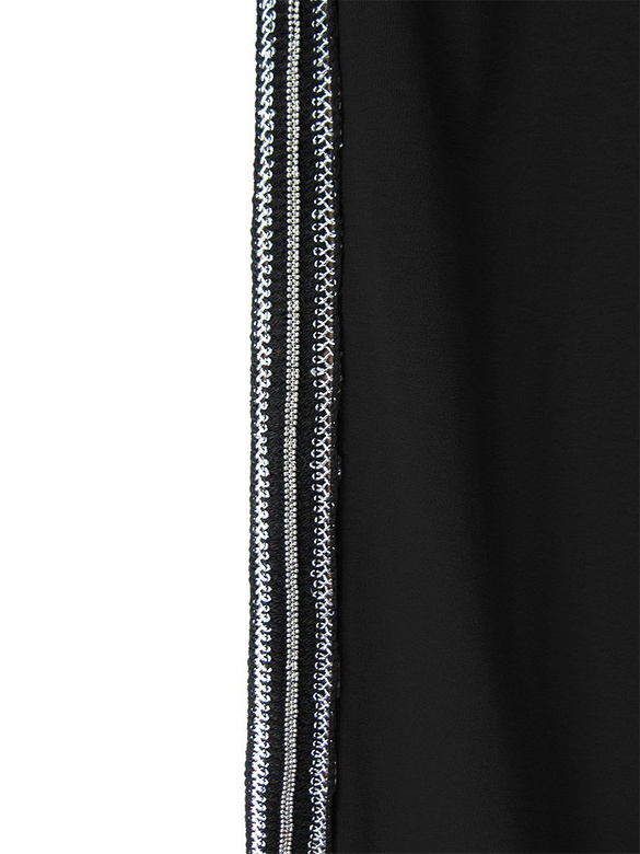 COTTON TROUSERS WITH SIDE STRIPES BLACK (193ART)