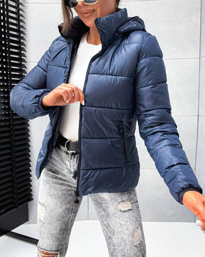 Klasyczna puchowa kurtka zimowa granat