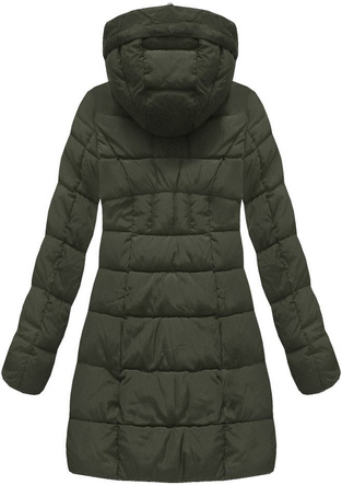 PIKOWANA KURTKA Z KAPTUREM KHAKI (B1052-30)