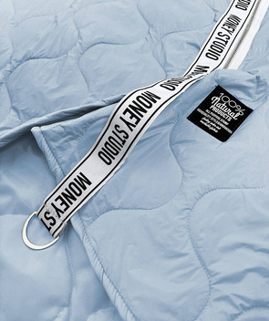 DŁUGI ASYMETRYCZNY BEZRĘKAWNIK DAMSKI NIEBIESKI (30874)