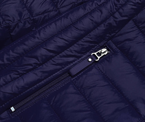 Lekka granatowa kurtka z kapturem