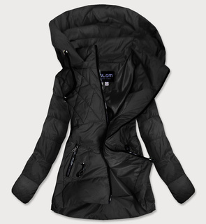 DAMSKA KURTKA ASYMETRYCZNA CZARNA (905)