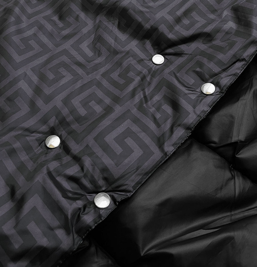 LANGE JACKE MIT HAUBE SCHWARZ (PM7231)