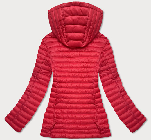 QUILTED HOODED JACKET RED (7218)