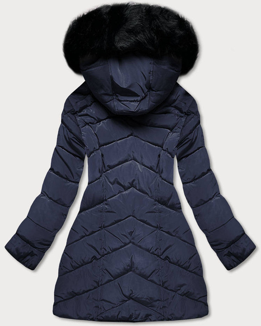 STEPPJACKE MIT KAPUZE MARINEBLAU (W732)