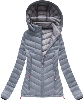 HOODED QUILTED JACKET GREY (21742)