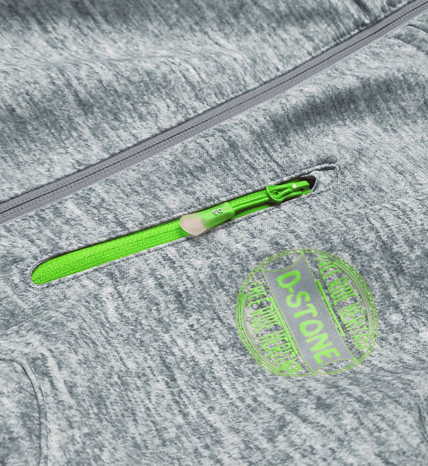 Szaro-limonkowa kurtka sportowa typu softshell