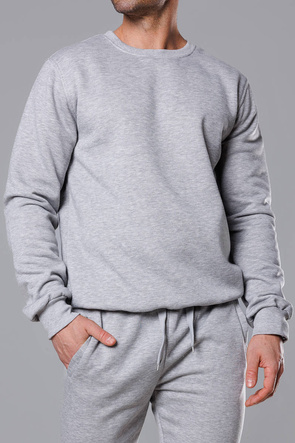 Jasnoszary dres męski basic