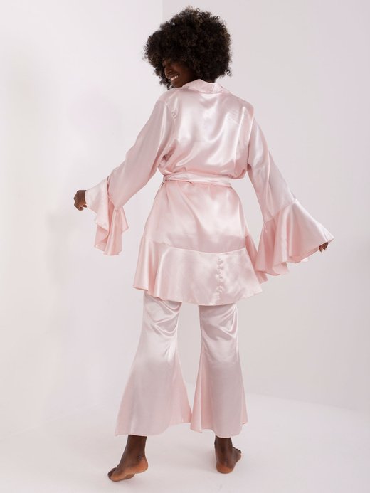 Satynowy komplet nocny jasny róż