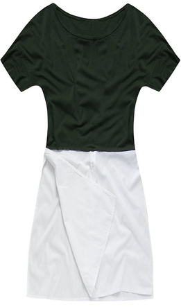 TWO-MATERIAL TUNIC KHAKI (ART9/2)
