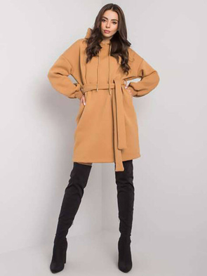 Luźna sukienka oversize camel
