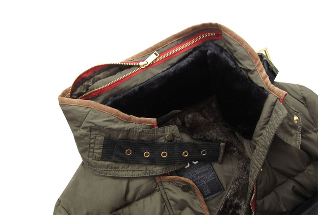 STEPPJACKE MIT KAPUZE KHAKI (WZ6636)