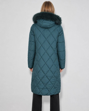 LONG WINTERJACKE MIT KAPUZE GRÜN (7688)