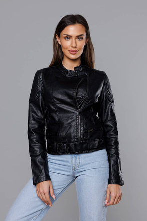 Czarna ramoneska ze stójką