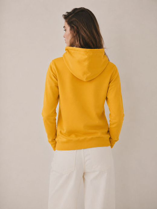 Casualowa żółta bluza dresowa damska o luźnym kroju