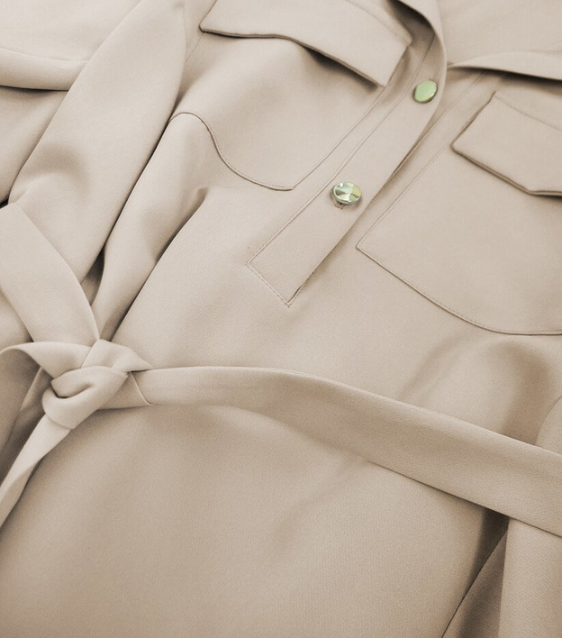 KLEID MIT TASCHEN BEIGE (267ART)