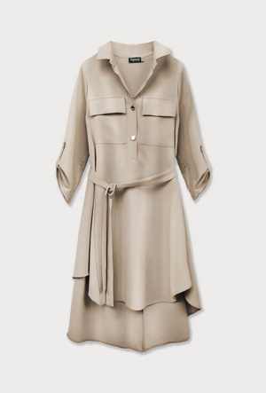 DRESS WITH POCKETS BEIGE (267ART)