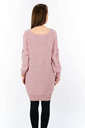LACE-UP SHOULDER JUMPER VINTAGE PINK (113ART)