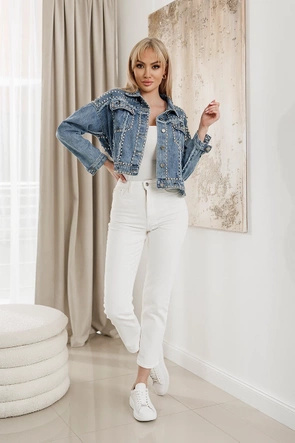 Niebieska dżinsowa kurtka oversize