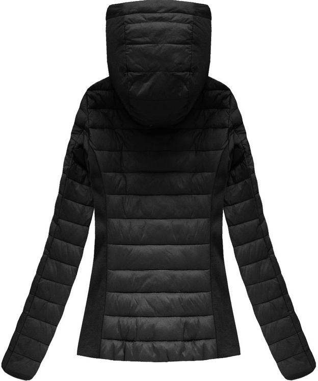 QUILTED HOODED JACKET BLACK (1322)