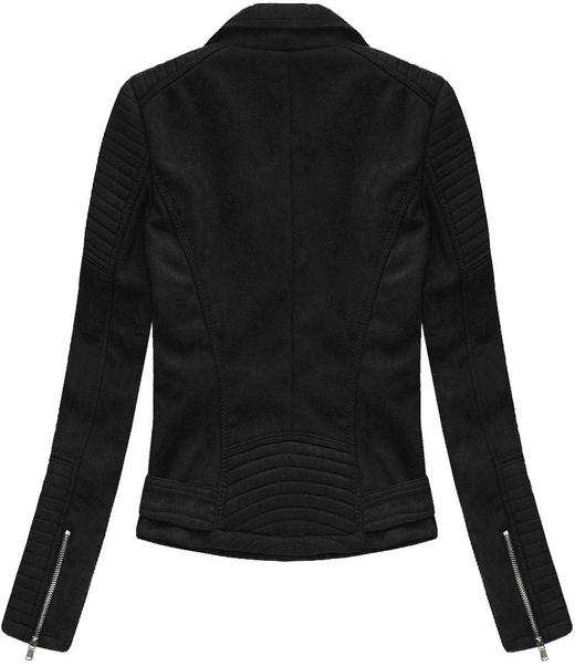 SUEDE MOTORCYCLE JACKET BLACK (6008)