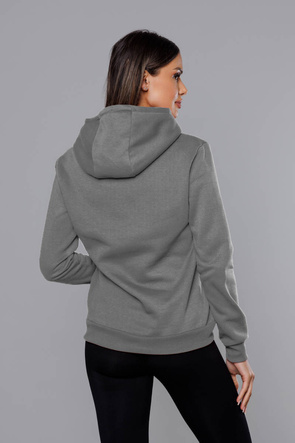 Damska bluza z kapturem ciemny szary