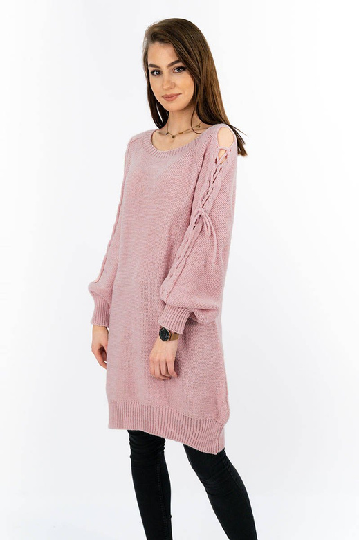 LACE-UP SHOULDER JUMPER VINTAGE PINK (113ART)