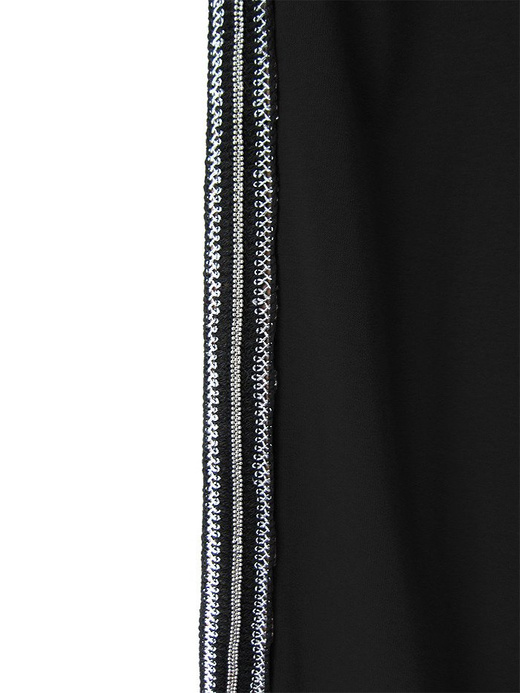 COTTON TROUSERS WITH SIDE STRIPES BLACK (193ART)