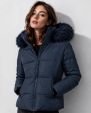 SHORT QUILTED NAVY JACKET (7694)