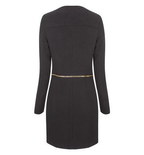 PROSTY PŁASZCZ Z ZAMKIEM CZARNY (2425)