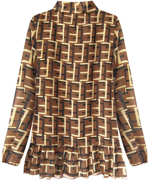 CHIFFON DRESS BROWN (236ART)