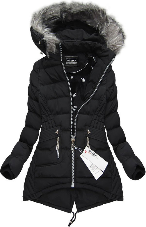 ASYMMETRIC BOTTOM JACKET BLACK (W813)