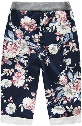 FLORAL PATTERNED BERMUDAS NAVY BLUE (9599)