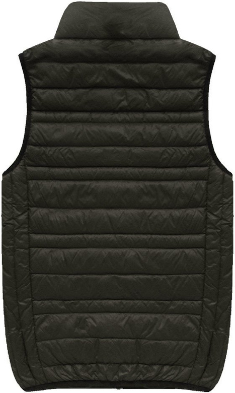 MĘSKA KAMIZELKA Z PUCHEM NATURALNYM KHAKI (5008)