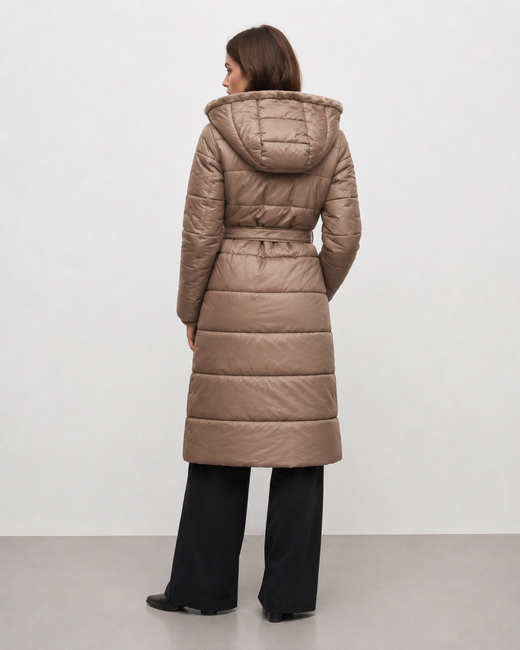 LANGE JACKE MIT HAUBE SCHWARZ (PM7231)